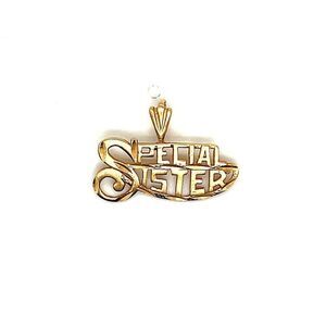 14K Gold Special Sister Pendant